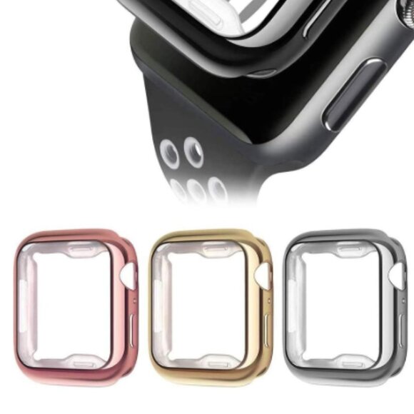 NWOT - 5 Pack of Assorted Apple Watch Bands w/ 3 Pack of Watch Face Covers - Picture 4 of 9